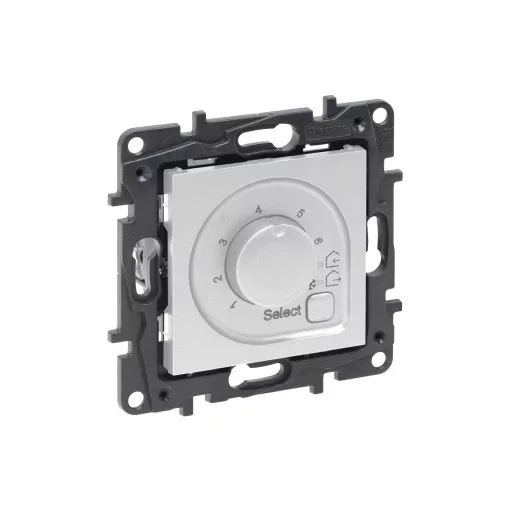 Legrand Niloé Step 863342 szobatermosztát padlófűtéshez, 16A, alumínium (Legrand 863342 / 863342B)