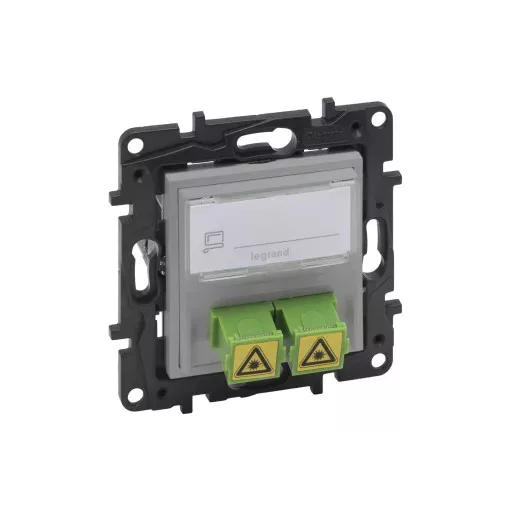 Legrand Niloé Step 863371 SC/APC optikai aljzat, alumínium (Legrand 863371 / 863371B)