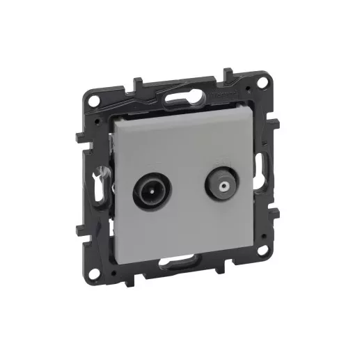 Legrand Niloé Step 863383 TV-SAT csillagpontos aljzat (1,5 dB /, alumínium (Legrand 863383 / 863383B)