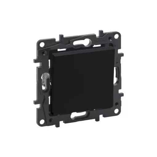 Legrand Niloé Step 863501 egypólusú kapcsoló, 10AX, fekete (Legrand 863501 / 863501B)