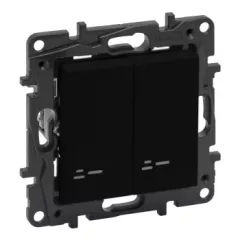   Legrand Niloé Step 863515 csillárkapcsoló jelzőfénnyel, 10AX, fekete (Legrand 863515 / 863515B)