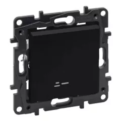   Legrand Niloé Step 863516 váltókapcsoló jelzőfénnyel, 10AX, fekete (Legrand 863516 / 863516B)