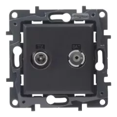   Legrand Niloé Step 863578 TV-R-SAT átmenő aljzat (14 dB /, fekete (Legrand 863578 / 863578B)
