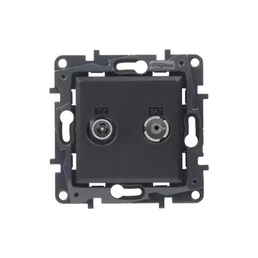 Legrand Niloé Step 863578 TV-R-SAT átmenő aljzat (14 dB /, fekete (Legrand 863578 / 863578B)
