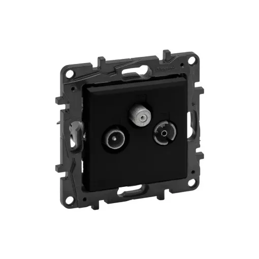 Legrand Niloé Step 863580 TV-R-SAT csillagpontos aljzat (1,5 dB /, fekete (Legrand 863580 / 863580B)
