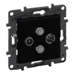   Legrand Niloé Step 863582 TV-R-SAT-SAT csillagpontos aljzat (1,5 dB /, fekete (Legrand 863582 / 863582B)