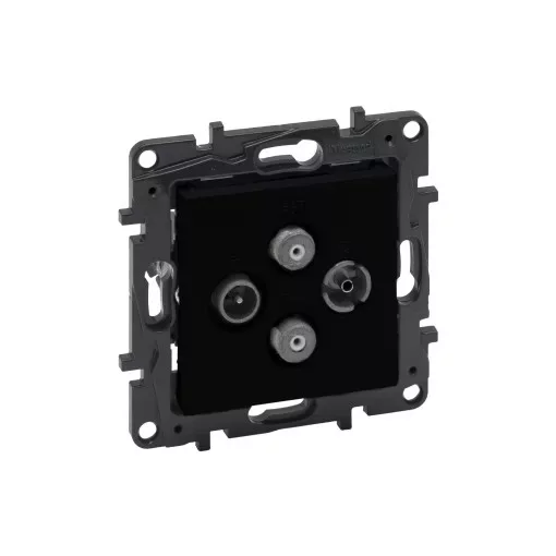 Legrand Niloé Step 863582 TV-R-SAT-SAT csillagpontos aljzat (1,5 dB /, fekete (Legrand 863582 / 863582B)