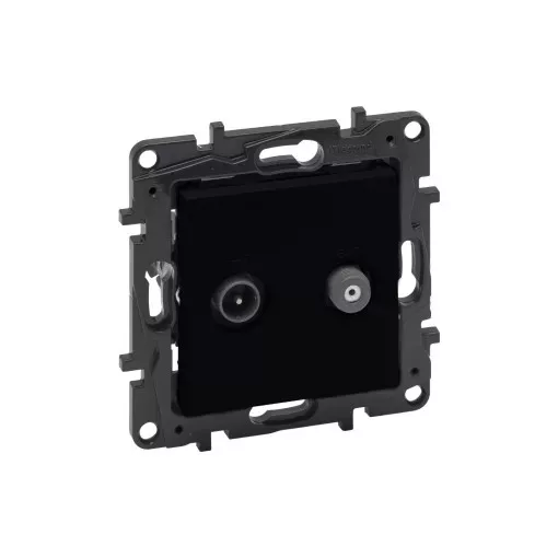 Legrand Niloé Step 863583 TV-SAT csillagpontos aljzat (1,5 dB /, fekete (Legrand 863583 / 863583B)