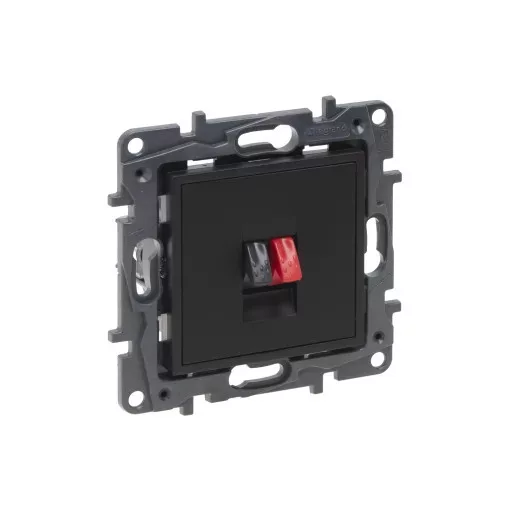 Legrand Niloé Step 863585 hangszóró aljzat, fekete (Legrand 863585 / 863585B)
