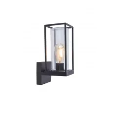   Lutec 5288801012 FLAIR, kültéri, fali lámpa, 40W, IP44 védettséggel, 5 év garanciával, E27, matt fekete / átlátszó színben ( LUTEC 5288801012 )