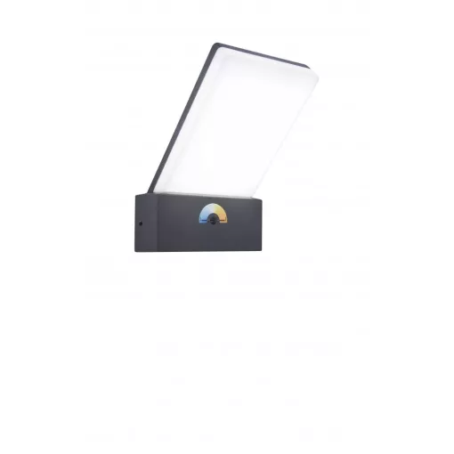 Lutec 5289001118 PANO, kültéri, fali lámpa, 16W, IP54 védettséggel, Állítható ( 3000/5000K ), 1200 lm, 5 év garanciával, LED panel, sötétszürke / opál színben ( LUTEC 5289001118 )