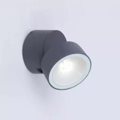   Lutec 5626101125 TRUMPET, kültéri, fali lámpa, 8W, IP54 védettséggel, nappali fény (semleges fehér) ( 4000K ), 600 lm, 5 év garanciával, LED panel, szén szürke / átlátszó színben ( LUTEC 5626101125 )