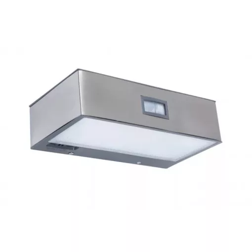 Lutec 6908501308 BRICK, kültéri, napelemes mozgásérzékelős lámpa 2W, IP44 védettséggel, nappali fény (semleges fehér) ( 4000K ), 150 lm 2 év garanciával, LED panel, átlátszó / átlátszó színben ( LUTEC 6908501308 )