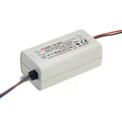   Mean Well APC-16-350 Egykimenetes, áramgenerátoros LED tápegység, Vin: 90-264 VAC, Vout: 12-48 VDC / 350 mA, P: 16 W, 77 x 40 x 29 mm ( APC-16-350 )