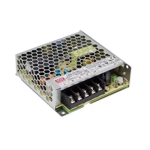 Mean Well LRS-75-12 Tápegység 1 fázisú, 75W, 12V DC kimenettel, 6A, 85...264 V AC, 50/60 Hz) ( LRS-75-12 )