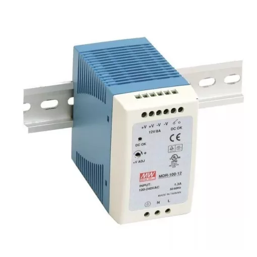 Mean Well MDR-100-24 Tápegység 1 fázisú, 100W, 24V DC kimenettel, 4,0A, 85...264 V AC, 50/60 Hz) ( MDR-100-24 )