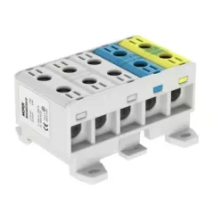   Morek MAA5035A10 OTL 35-5X Fővezetéki sorkapocs, 5P, 5xAl/Cu 2,5-35, 1000V, szürke/kék/zöld/sárga