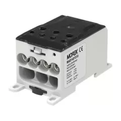   Morek MAB1401S10 OJL400A szürke elosztóblokk – be: 1×Al/Cu 95–240 mm², ki: 4×35 / 3×50 mm²