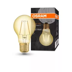   OSRAM Vintage 1906 LED fényforrás (izzó), classic forma, üveg búra, átlátszó arany E27 foglalat, 2,5W, 220lm, 2400K meleg fehér ( 4058075293199 )