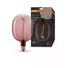   OSRAM Vintage 1906 dimmelhető LED dekor rózsaszín fényforrás (izzó), gyertya forma, átlátszó üveg búra, E27 foglalat, 4,5W, 220lm, 1600K ( 4058075761896 )