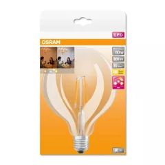   OSRAM Star+ GLOWdim LED fényforrás (izzó) Edison körte forma, E27 foglalat, 7W, 806lm, 2700K állítható meleg fehér ( 4058075808942 )