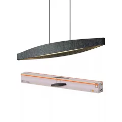   OSRAM Dekor Lapos filc LED függő lámpa, beltéri, sötétszürke, 800 lm, 23 W, 3000 K, filc és alumínium, IP20, hossz: 1500 mm ( 4058075847507 )