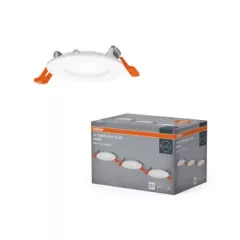   OSRAM keskeny beépíthető LED spot és downlight, beltéri, fehér, 240 lm, 4,5 W, 4000 K, PA, IP20, átmérő: 85 mm, 3 db-os szett ( 4058075853874 )