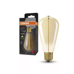   OSRAM Vintage 1906 LED fényforrás (izzó) Edison forma, üveg búra, átlátszó arany E27 foglalat, 2,2W, 120lm, 2700K meleg fehér filament ( 4099854049873 )