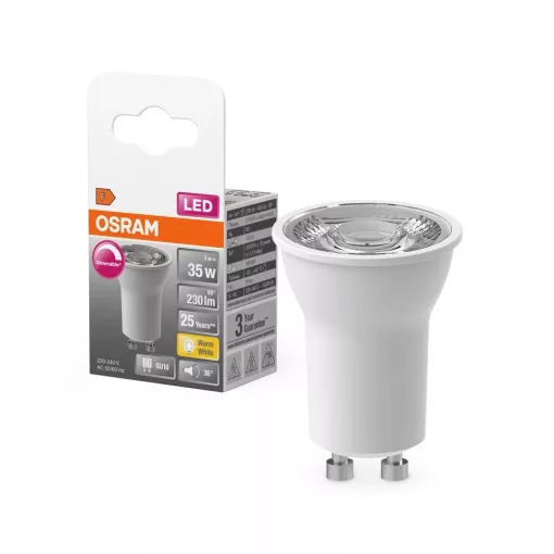 OSRAM Superstar dimmelhető LED fényforrás (izzó) spot forma (PAR16), GU10 foglalat, 3W, 230lm, 2700K meleg fehér ( 4099854064111 )