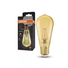   OSRAM Vintage 1906 LED fényforrás (izzó) Edison forma, üveg búra, átlátszó arany E27 foglalat, 2,5W, 220lm, 2400K meleg fehér ( 4099854091339 )