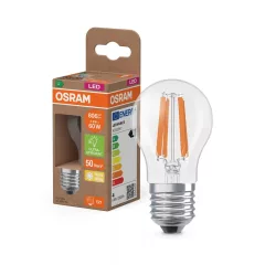   OSRAM Superstar+ LED fényforrás (izzó) kisgömb forma, átlátszó üveg búra, E27 foglalat, 3,8W, 806lm, 2700K meleg fehér ( 4099854255243 )