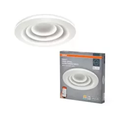   OSRAM SMART+ Matter, Wi-Fi spirál LED mennyezeti lámpa, beltéri, fehér, 1900 lm, 40 W, 3000–6500 K, PMMA, IP20, átmérő: 500 mm, magasság: 66 mm, dimmelhető ( 4099854473166 )
