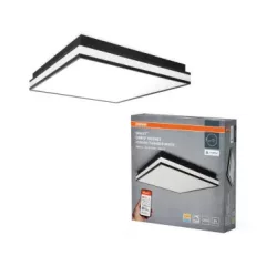   OSRAM SMART+ Matter, Wi-Fi mágneses LED mennyezeti lámpa, beltéri, fekete, 2500 lm, 42 W, 3000–6500 K, acél, IP20, magasság: 450 mm, dimmelhető ( 4099854473425 )