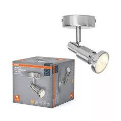   OSRAM Brushed Silver mennyezeti / fali állítható spot lámpa 1 fejes, beltéri, ezüst, GU10, alumínium, IP20, hossz: 146 mm ( 4099854473548 )