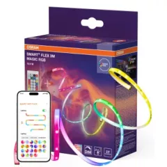   OSRAM SMART+ WIFI LED szalag távirányítóval, RGB, beltéri / fedett kültéri, 15,5 W, szilikon, IP44, hossz: 3000 mm, dimmelhető ( 4099854483097 )