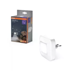   OSRAM LUNETTA® Hall konnektoros éjszakai lámpa dönthető fényiránnyal, világító matricákkal, beltéri, fehér, 3 lm, 0,2 W, 3000 K, (PC), IP20, hossz: 73 mm ( 4099854497476 )