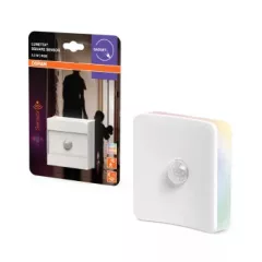   OSRAM LUNETTA® Square konnektoros éjszakai lámpa mozgásérzékelővel, RGB, beltéri, fehér, 0,3 W, (PC), IP20, hossz: 62 mm ( 4099854530692 )