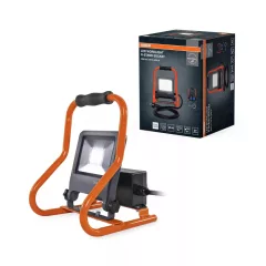   OSRAM Worklights hordozható állványos LED munkalámpa 2 db beépített aljzattal, kültéri, szürke, 2700 lm, 30 W, 4000 K, alumínium és acél, IP44, magasság: 307 mm ( 4099854572111 )