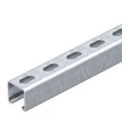   Obo Bettermann 1122576 - MS4141P0800FT - Profilsín perforált, nútszélesség 22 mm 800x41x41 merítetten tűzihorganyzott, DIN EN ISO 1461