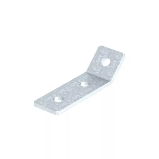 Obo Bettermann 1124707 - GMS 3 VW 45 V2A - Összekötő sarokelem 45°, 3 lyukkal 103x50x40x4