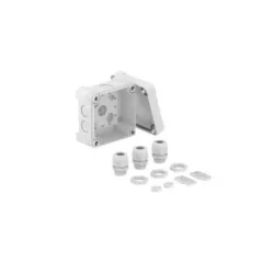  Obo Bettermann 2005030 - X01 G M20 LGR - Leágazódoboz 3 db V-TEC VM és 3x116 tömszelencével és ellenanyával 95x95x60 világosszürke