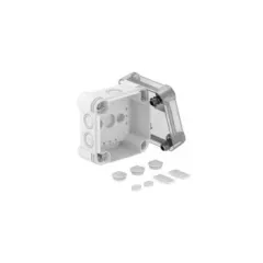   Obo Bettermann 2005058 - X04 LGR-TR - Leágazódoboz átlátszó fedéllel 114x114x78 grau / transparent