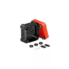   Obo Bettermann 2005148 - X04 SW-RO - Leágazódoboz piros fedéllel 114x114x78 schwarz / rot