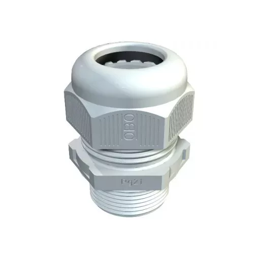 Obo Bettermann 2024225 - V-TEC L PG21 SGR - Tömszelence hosszú csatlakozómenettel PG21 ezüstszürke