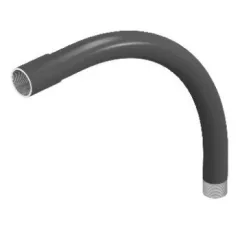   Obo Bettermann 2046793 - SBNM16 SW - 90°-os könyök acél menetes véggel M16x1,5 PES50 - Polyester/Epoxid fekete