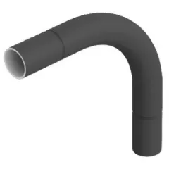   Obo Bettermann 2046824 - SBN16 SW - 90°-os könyök acél menet nélkül o16mm PES50 - Polyester/Epoxid fekete