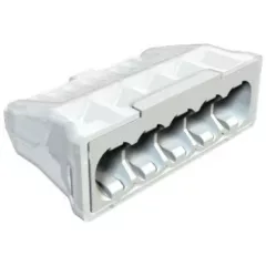   Obo Bettermann 2054507 - 61 525 LGR - Rugós vezeték-összekötő csavarnélküli csatlakozókapocs 5x2,5mm2 világosszürke