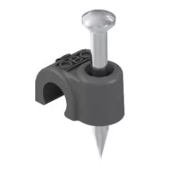   Obo Bettermann 2232146 - 2007 25 SW - ISO Nagel-Clip 7mm, L25 fekete