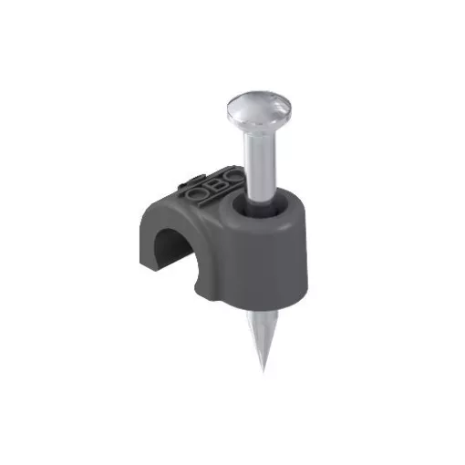 Obo Bettermann 2232146 - 2007 25 SW - ISO Nagel-Clip 7mm, L25 fekete