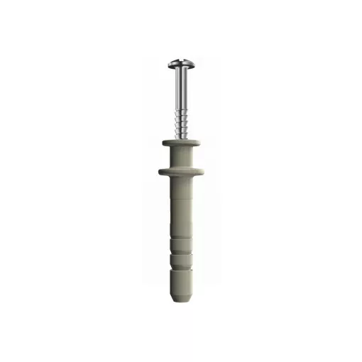 Obo Bettermann 2347407 - 910 DF 6x35 - Beütő dübel kettős peremmel 6x35mm szürkésfehér